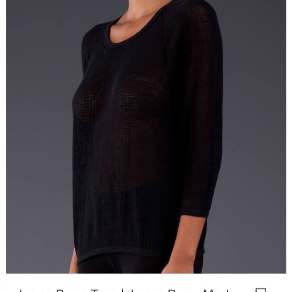 James Perse Mesh Knit Raglan Top - Picture 2 of 5